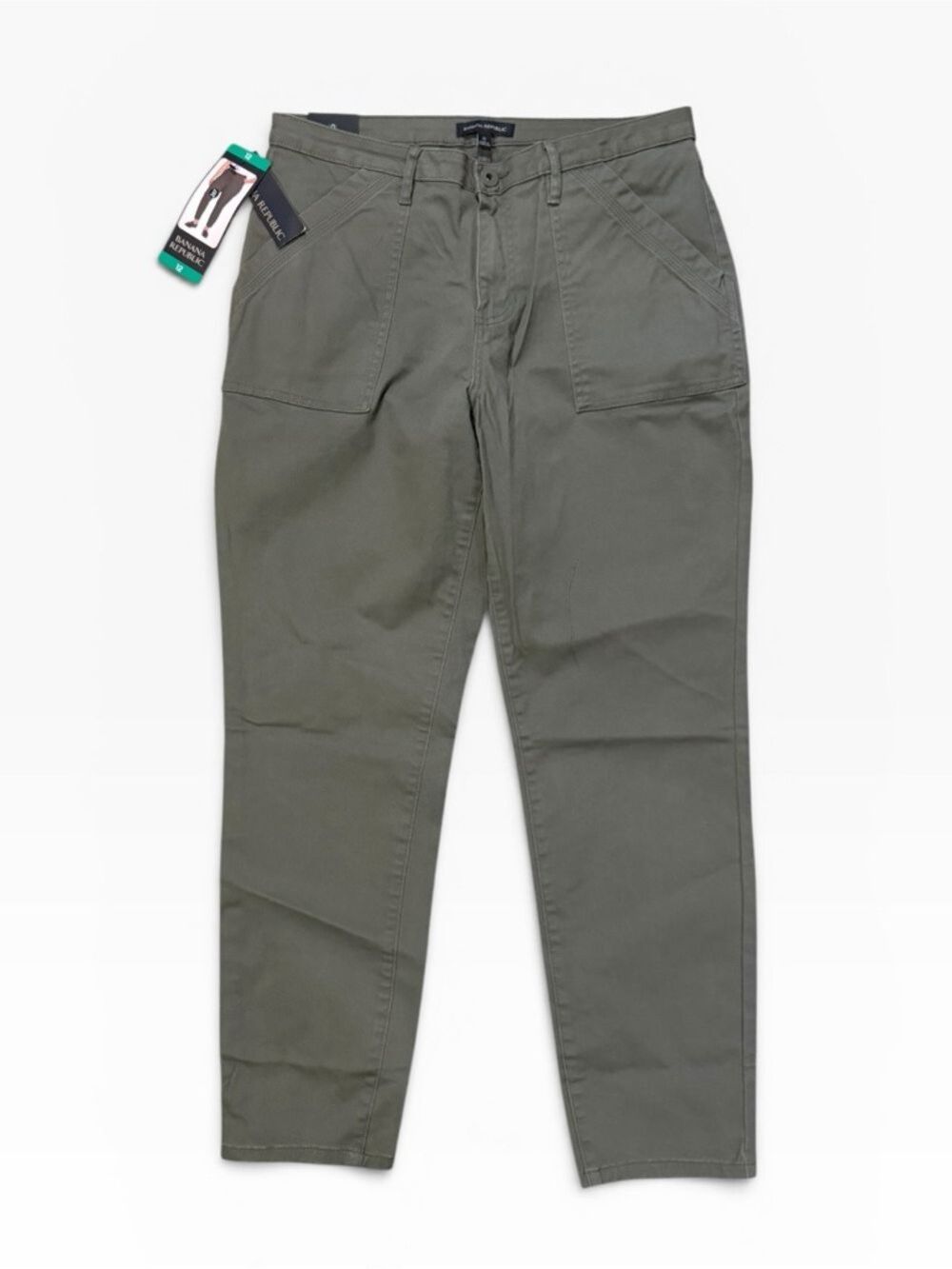 Banana Republic Olive Green Women's High Rise Twill Pants - Size 12, NWT